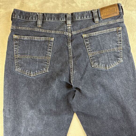 C E Schmidt Workwear Men’s Jeans 40x30 Relaxed Fit Blue Stretch Denim 98826 - Picture 7 of 8